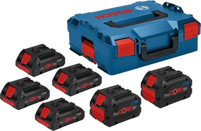 Bosch Professional Starterset 4x Accu 18V 4.0Ah ProCORE18V AMPShare + 2x Accu 18V 8.0Ah ProCORE18V AMPShare in L-Boxx - 1600A02A2T