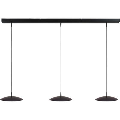 Masterlight 3-lichts hanglampScala 130cm zwart nikkel Ø 25cm - 2191-05-81-130-3-25