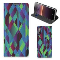 Sony Xperia L4 Stand Case Abstract Green Blue - thumbnail