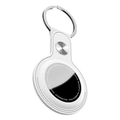 KeyBudz AirTag leather keyring - White KeyBudz AirTag leather keyring - White