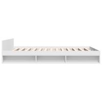 Bedframe met lades bewerkt hout wit 140x200 cm - thumbnail