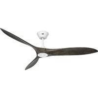 CasaFan ECO AIRSCREW 152 MW-GW Plafondventilator 28 W (Ø x h) 1520 mm x 275 mm Wit (mat) Met afstandsbediening, Met wintermodus - thumbnail