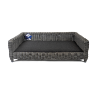 Let&apos;s Sleep Cozy Basket Rieten Hondenmand XL Antraciet - thumbnail