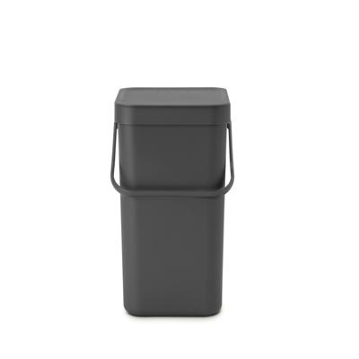 Brabantia Sort & Go afvalemmer 12 liter dark grey