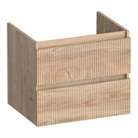 Brauer Joy Wavy - Onderkast - 60 cm - met 2 Softclose Lades Greeploos en 1 Sifon Uitsparing - Forest Wheat - thumbnail