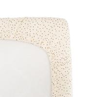 Inbakerhoeslaken - DOMIVA - 60x120 cm - Polka dots - Katoengaas - thumbnail