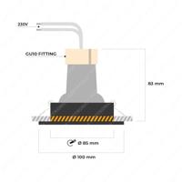 Set van 6 Laredo smart inbouwspots - Wifi + Bluetooth - RGBWW - GU10 - Kantelbaar - Google Home, Amazon Alexa en Siri - IP20 voor binnen - Zwart - Verzonken - thumbnail