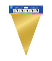 Folie Vlaggenlijn Goud/Zwart (10m) - thumbnail