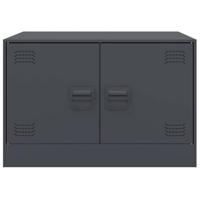 Salontafel 67x50x44 cm staal antracietkleurig - thumbnail