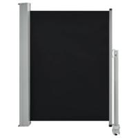 VidaXL Tuinscherm uittrekbaar 100x300 cm zwart - thumbnail