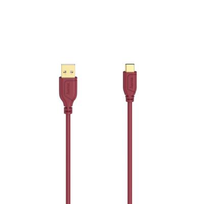 Hama USB-C-kabel Flexi-Slim USB 2.0 480 Mbit/s Chilli Pepper 0,75 M Hama USB-C-kabel Flexi-Slim USB 2.0 480 Mbit/s Chilli Pepper 0,75 M
