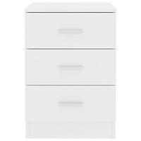 Nachtkastje 38x35x56 cm spaanplaat wit - thumbnail