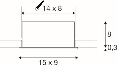 SLV Vierkante led inbouwspotKadux Double 2x Led - wit - 3000K - 1007560