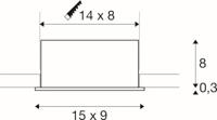 SLV Vierkante led inbouwspotKadux Double 2x Led - wit - 3000K - 1007560 - thumbnail