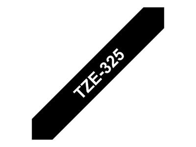 Labeltape Brother TZe, TZ TZe-325 PET Tapekleur: Zwart Tekstkleur:Wit 9 mm 8 m