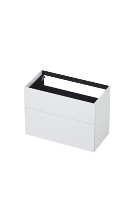 INK - Onderkast 2 Laden Push To Open 65cm Gelakt - 900x450x650 Mm - Mat Wit