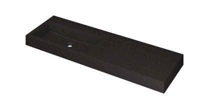Wastafel INK Momento 1400x450x90 mm Quartz zwart 3421255 Wastafel INK Momento 1400x450x90 mm Quartz zwart 3421255
