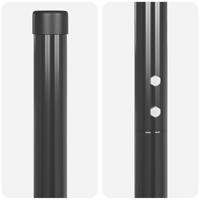 Hekpalen 12 pcs Grijs 200 cm Poedergecoat staal - thumbnail