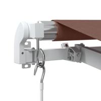 Luifel handmatig uittrekbaar 350x250 cm bruin - thumbnail