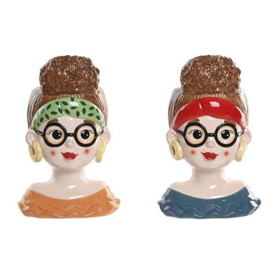 Grondlegger Home ESPRIT Multicolour Keramisch Tropisch chica 18 x 14 x 28 cm (2 Stuks) Grondlegger Home ESPRIT Multicolour Keramisch Tropisch chica 18 x 14 x 28 cm (2 Stuks)