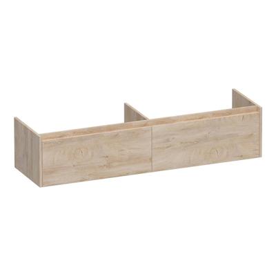 Brauer Embrace - Onderkast - 160 cm - met 2 Softclose Lades Greeploos en 2 Sifon Uitsparingen - Forest Wheat