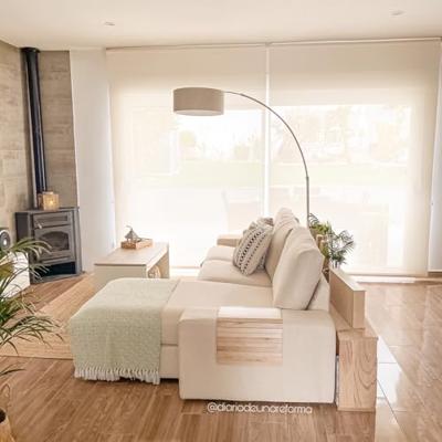 Steinhauer Vloerlamp Sparkled light 9904 staal kap grijs linnen