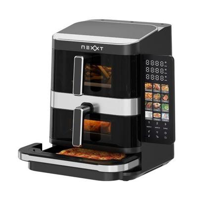 Nexxt Double Stack Airfryer met Pizza Maker 6 liter + 4 liter - Zwart