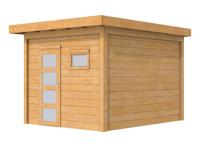 Woodvision Raaf Topvision tuinhuis 303x303 cm Douglas blank- Plat dak- Onbehandeld lariks Douglas hout- Woodvision - thumbnail