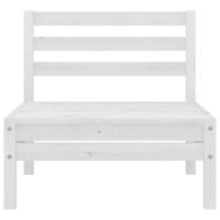 Tuinmiddenbanken 4 st massief grenenhout wit - thumbnail