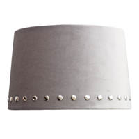 Lampenkap velvet - lampenkap Bristol, klein - lampenvoet grijs - thumbnail