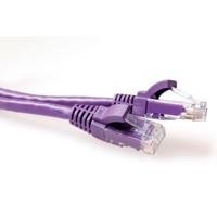 ACT Paarse 7 meter U/UTP CAT6A patchkabel snagless met RJ45 connectoren - thumbnail