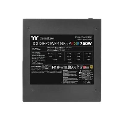 Thermaltake toughpower gf3 argb gen 5 eu modulaire 750 watt voeding (zwart, 4x pcie)