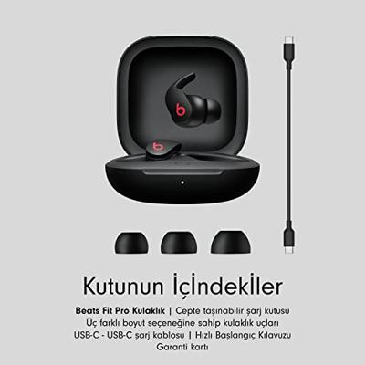 Beats Fit Pro - echt draadloze oordopjes met ruisonderdrukking, IPX4 beschermingsklasse, compatibel met Apple en Android, Bluetooth® in klasse 1, ingebouwde microfoon, zwart