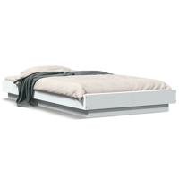 Bedframe LED massief hout wit 120x200 cm - thumbnail