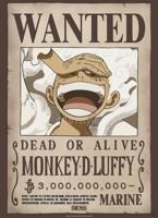 Poster One Piece - Wanted Luffy Wano 38x52cm - thumbnail