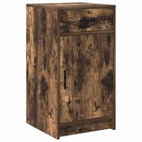 Dressoir met lade Gerookt eiken 40 x 40,5 x 75 cm Bewerkt hout - thumbnail