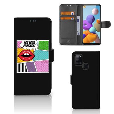 Samsung Galaxy A21s | Wallet Case | met Pasjes | Popart Princess Samsung Galaxy A21s | Wallet Case | met Pasjes | Popart Princess