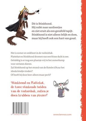 Stinkhond aan het strand