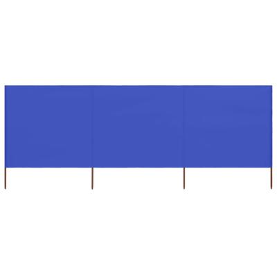 VidaXL Windscherm 3-panelen 400x80 cm stof azuurblauw