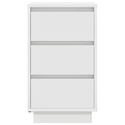 Nachtkastje met LED-verlichting 38x34x65 cm wit