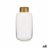Vaas Roze Gouden Glas 14,5 x 29,5 x 14,5 cm (6 Stuks) - thumbnail