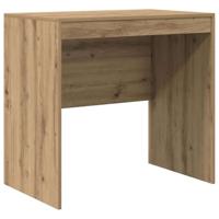 Bureau artisanaal eikenkleurig 80 x 50 x 76 cm Bewerkt hout - thumbnail