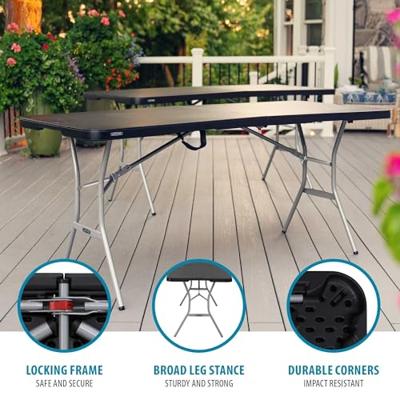 Vouwtafel Lifetime Zwart 183 x 73 x 76 cm