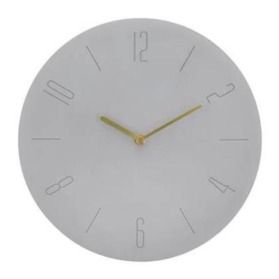 QUVIO Wandklok beton even cijfers - Grijs