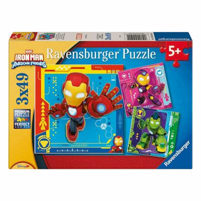 Ravensburger puzzels Iron Man & His Awesome Friends 3x49 stukjes Ravensburger puzzels Iron Man & His Awesome Friends 3x49 stukjes