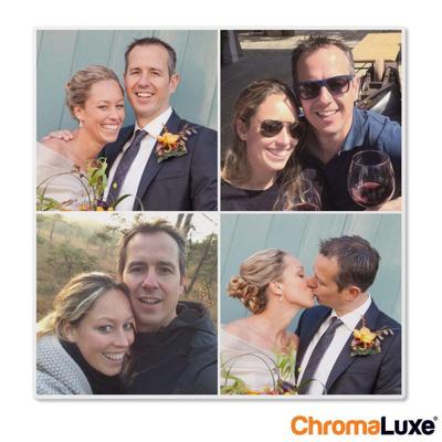 Foto op aluminium afdrukken - Wit (ChromaLuxe) - 30 x 30 cm