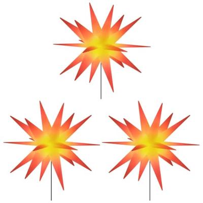 VidaXL Kerstlampen met grondpin en led's 3 st 57 cm rood VidaXL Kerstlampen met grondpin en led's 3 st 57 cm rood