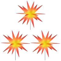 VidaXL Kerstlampen met grondpin en led's 3 st 57 cm rood - thumbnail