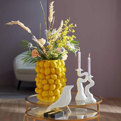 Light & Living Vaas 'Lemon' 41cm, kleur Geel Light & Living Vaas 'Lemon' 41cm, kleur Geel
