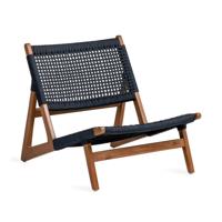 Jesper Home Outdoor Fauteuil 'Kuwana' Amber Teakhout, kleur Indigo - thumbnail